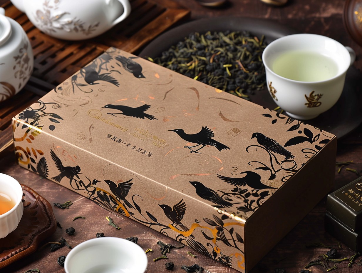 褐色茶叶包装盒印刷新境界：深圳龙华掀盖式茶叶礼品盒包装供应商案例解析